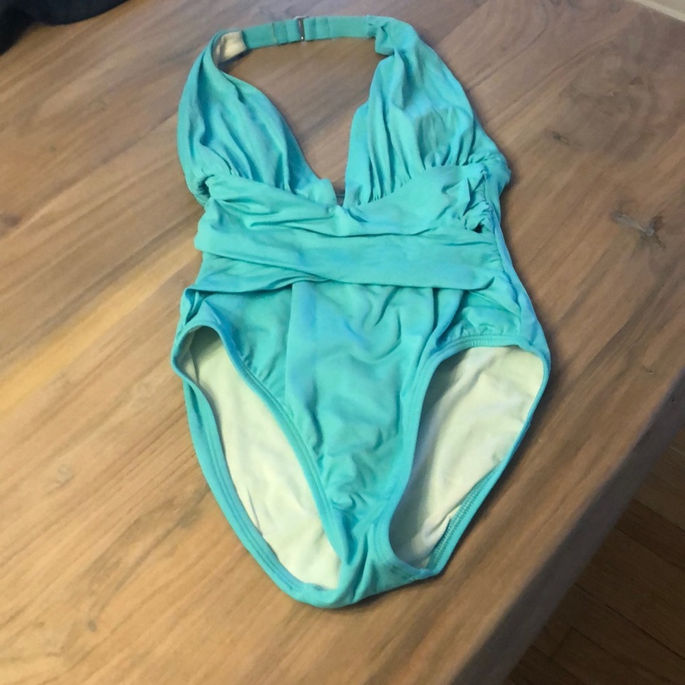 Island Goddess Plunge Ruched Halter La Blanca